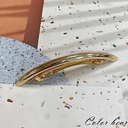 【卡樂熊】氣質簡約一字造型彈簧夾/髮夾(兩色)- 金色