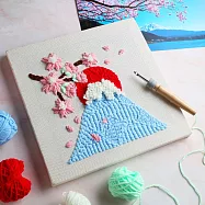 【俄羅斯刺繡】春櫻富士山
