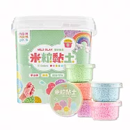 【mamayo】米粒黏土螢光六色桶(內含教學說明書)