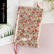 珠友 A6/50K花布可調式書衣/書皮/書套/本子保護套 01紅花叢生