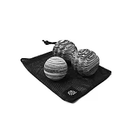 【QMAT】筋膜按摩組合 台灣製(按摩球 筋膜球 花生球 穴位按壓) 黑白雲彩-花生球+7cm筋膜球