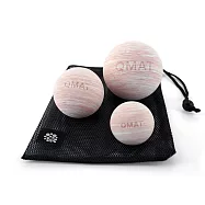 【QMAT】筋膜按摩組合 台灣製(按摩球 筋膜球 花生球 穴位按壓) 櫻花粉雲彩-筋膜球3入組