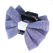 【PinkyPinky Boutique】公主蝴蝶結抓夾 (牛仔藍)