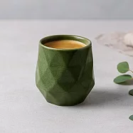 【日本K-ai】職人窯燒 菱鑽陶瓷杯350cc ‧ 寶石綠