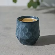 【日本K-ai】職人窯燒 菱鑽陶瓷杯350cc ‧ 水藍