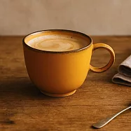 【日本Tojiki Tonya】Suzune美濃窯燒扇形 陶瓷馬克杯100cc ‧ 茶棕色