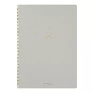 MIDORI 點點彩色線圈筆記本A5- 灰
