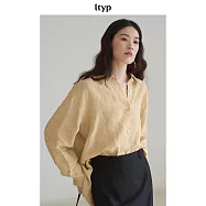ltyp旅途原品 漢麻亞麻休閒防曬襯衫 M L XL L 甘草黃