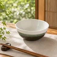 【日本cobono】職人匠釉 濃淡兩色 窯燒餐碗13cm ‧ 橄欖綠