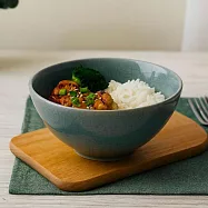 【日本cobono】Craze晶釉織紋 陶瓷飯碗13cm ‧ 橄欖色