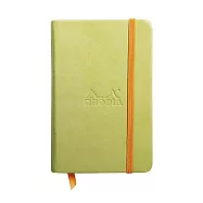 【Rhodia|Rhodiarama】Hardcover 精裝硬皮束帶筆記本_A6_象牙色_空白_90g_96張_ 茴香色