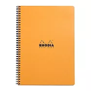【Rhodia|Classic】圈裝筆記本 _A4+_22.5x29.7cm_5x5方格帶框_ 80g_ 80張_ 橘色
