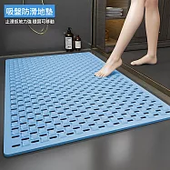 【美好家 Mehome】超強吸力浴室防滑墊 帶吸盤腳踏墊 淺藍色