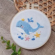 【HobbyEasy】可愛動物刺繡 白日夢鯨魚