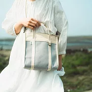 【一帆布包】帆布直式小方包- 胚布/淺灰