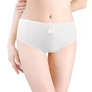 【K’s凱恩絲】浪漫迷人日系毛球蝴蝶結棉柔內褲 L 白色