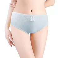 【K’s凱恩絲】浪漫迷人日系毛球蝴蝶結棉柔內褲 L 藍色