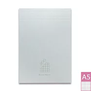 【DATA MATE A5便條本 】可撕式便條本 RF-192T A5尺寸-方格 淺灰藍