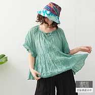 【潘克拉】純色傘擺捲T TM883 FREE 綠色