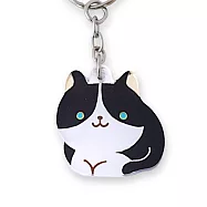 小鏡子鑰匙圈 悠閒賓士貓