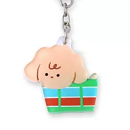 小鏡子鑰匙圈 茄芷袋貴賓狗