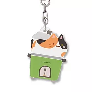 小鏡子鑰匙圈 電鍋貓貓