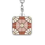 小鏡子鑰匙圈 花磚-馬賽克