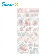 【日本正版授權】熊熊兔 透明貼紙 日本製 貼紙/手帳貼/裝飾貼紙 KUMAUSA - A款