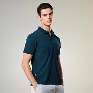 【ST.MALO】軍規IONIC+銀纖維科技零汗紳士男POLO衫-2301MP- 3XL 深湖藍