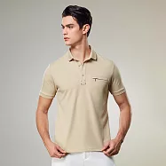 【ST.MALO】軍規IONIC+銀纖維科技零汗紳士男POLO衫-2301MP- 2XL 卡其棕