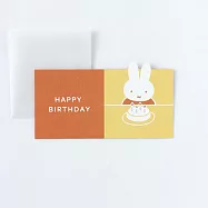 【日本Green Flash】Miffy米飛兔系列 禮物造型生日卡片 ‧ 橘色