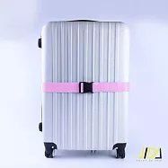 【韓版】繽紛馬卡龍行李箱束帶 粉色