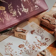 【Meow Illustration】櫸木印章套組-很久很久以前...(8入)