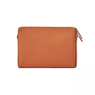 【MUJI 無印良品】自由組合收納包/長方形.薄型/橘