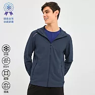 【KISSDIAMOND】台灣認證涼感速乾防曬外套(KDFJ-5315)男款 L 藏青