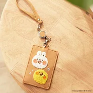 懶散兔與啾先生 皮革Q毛票卡夾