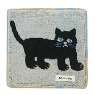 【日本丸真】SOU SOU 京都新和風口袋小方巾 黑貓 黑貓