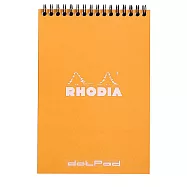 【Rhodia|Classic】上掀式圈裝筆記本_A5_5x5點格 _80g_80張_ 橘皮