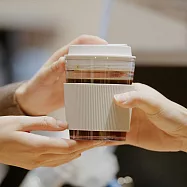 【MUJI 無印良品】攜帶式透明隨行杯/附杯套/360ml