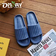 【OMORY】簡約EVA條紋拖鞋- 藍色26cm