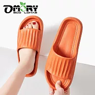 【OMORY】簡約EVA條紋拖鞋- 橘色25cm