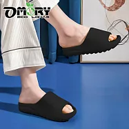 【OMORY】厚底EVA鯊魚齒拖鞋- 黑色27cm