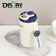 【OMORY】316英倫風真空咖啡杯420ml- 經典藍
