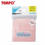(4入1包)TEMPO圓角便利貼 76x76mm 100枚 粉色
