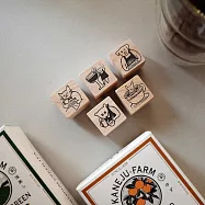 【小犬工作室】犬?喫茶店│檜木印章 ：來杯琥珀咖啡