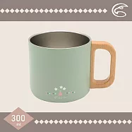 ADISI 不鏽鋼木柄保溫杯 AS23070 (300ml) / 城市綠洲 (杯子 杯具 不鏽鋼杯) 浮雕綠