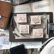 【avocado mori 森酪梨】 手帖的旅行 Journey of diary | 木製印章 _手帖與鳥