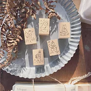 【avocado mori 森酪梨】 午後小動物 Afternoon animals | 木製印章 _午茶小豬