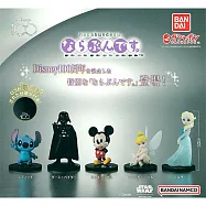 【日本正版授權】全套5款 迪士尼 100周年 排隊公仔 扭蛋/轉蛋 米奇/史迪奇/奇妙仙子 988493