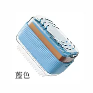 【E.dot】肥皂收納起泡盒洗衣刷 藍色